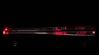optical glass baseball bat replica red lighting by Michael Bokrosh Image 5