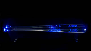 optical glass baseball bat replica blue lighting by Michael Bokrosh Image 7