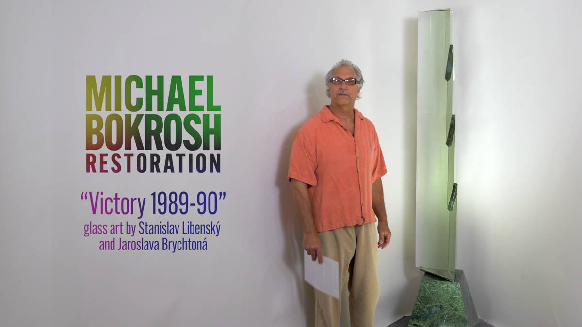 Victory glass art sculpture by Michael Bokrosh Image 1